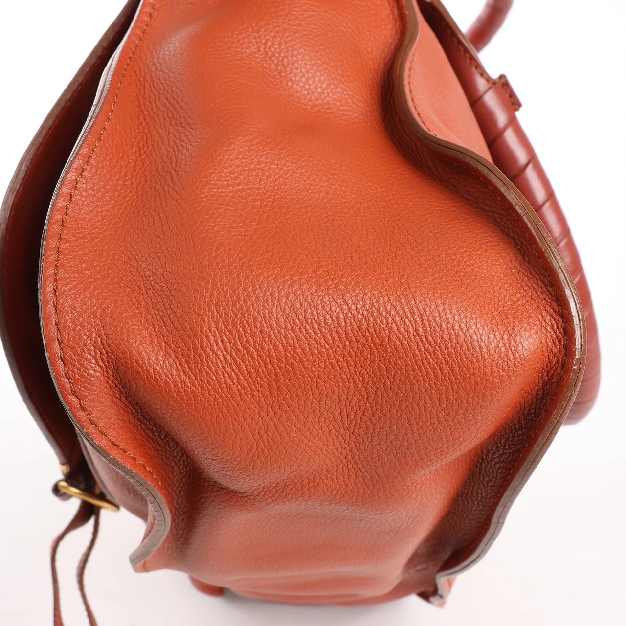 Chloé Chloe Marcie Leather Large Handbag in Brown Bruin