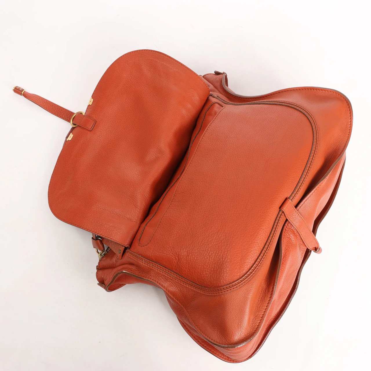 Chloé Chloe Marcie Leather Large Handbag in Brown Bruin