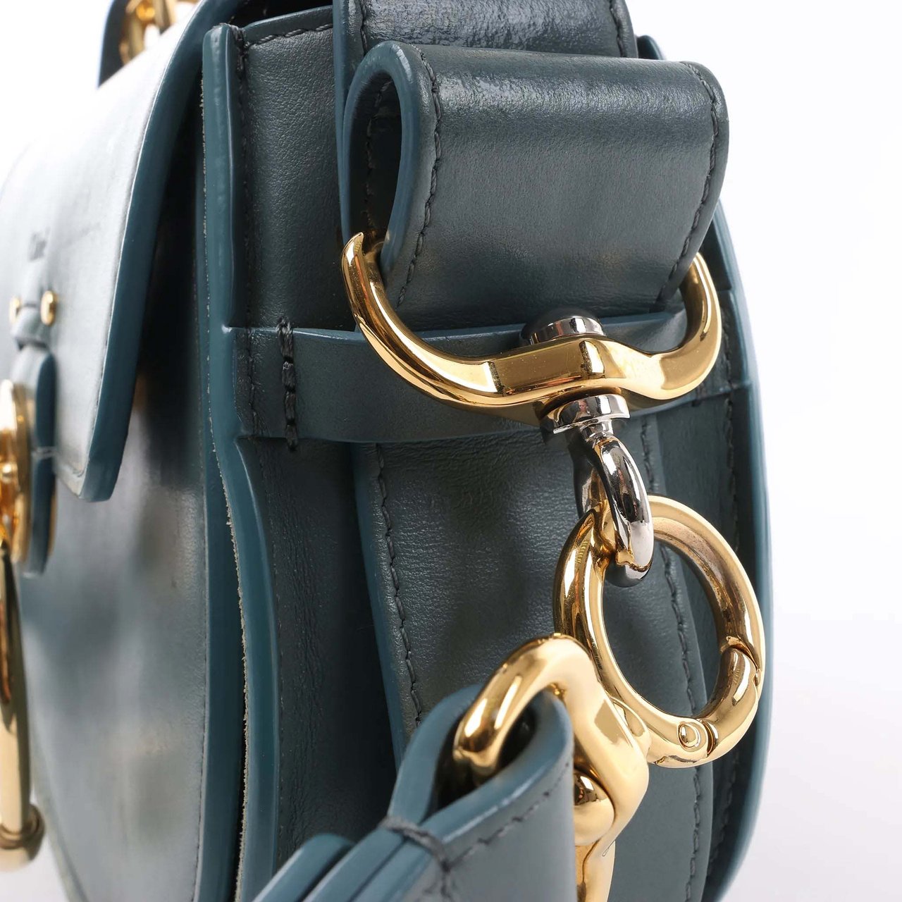 Chloé Chloe Tess Small Leather 2Way Handbag in Blue Blauw