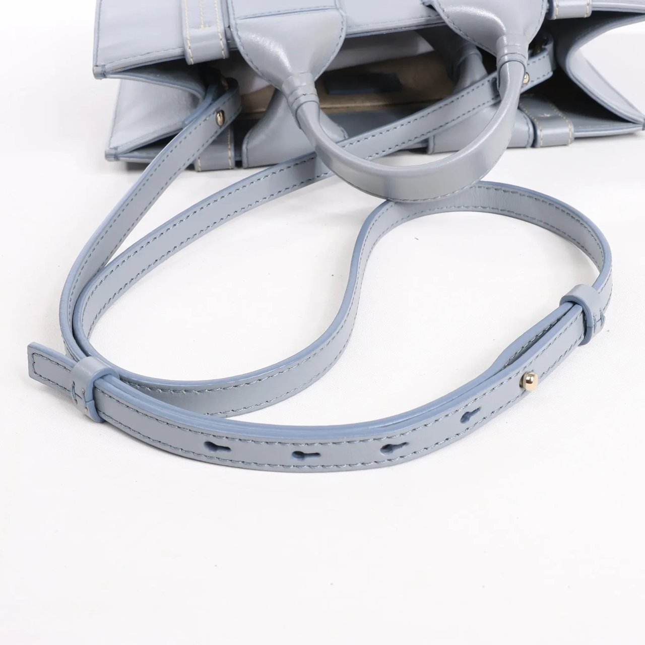 Chloé Chloé Woody Small Leather 2Way Handbag in Blue Blauw