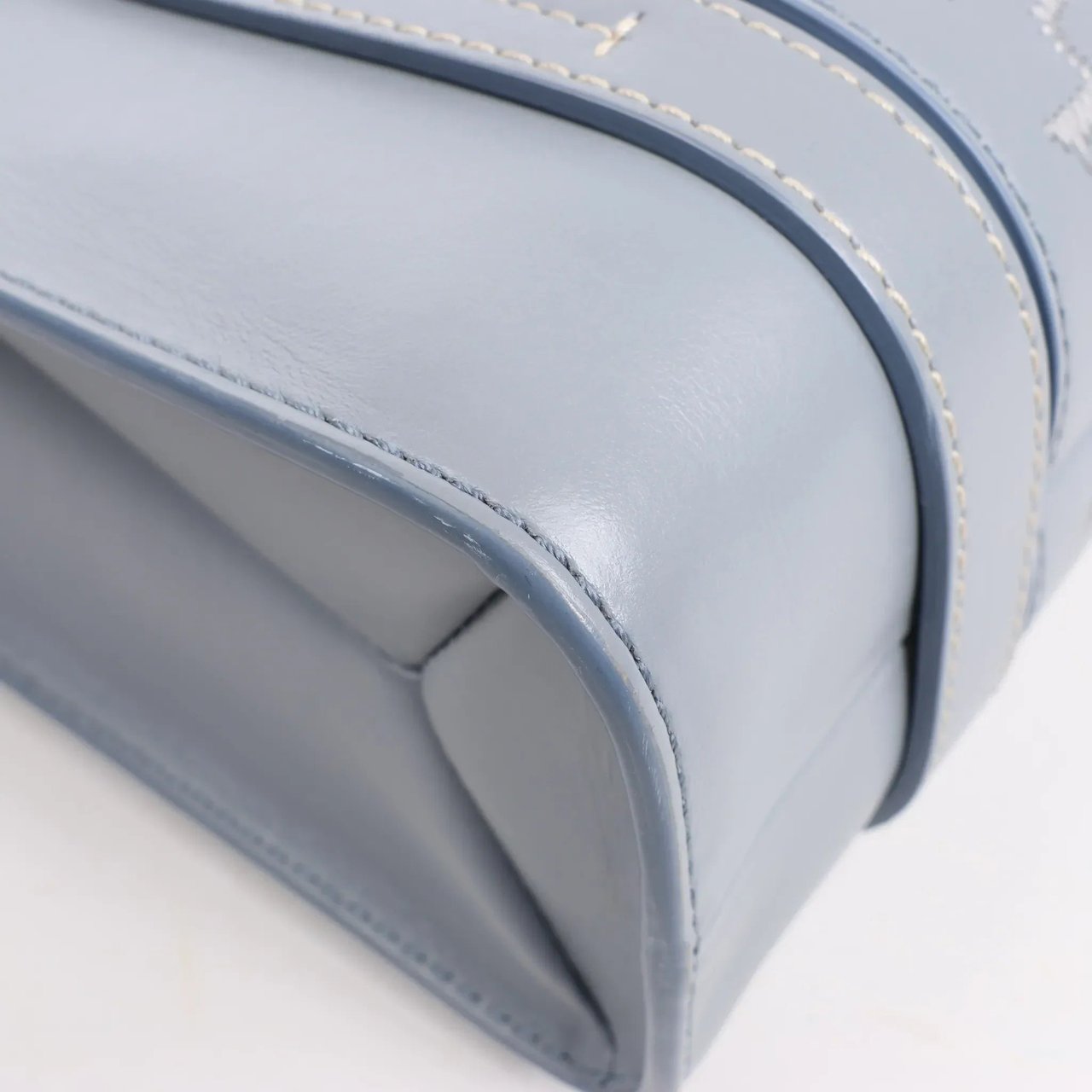 Chloé Chloé Woody Small Leather 2Way Handbag in Blue Blauw