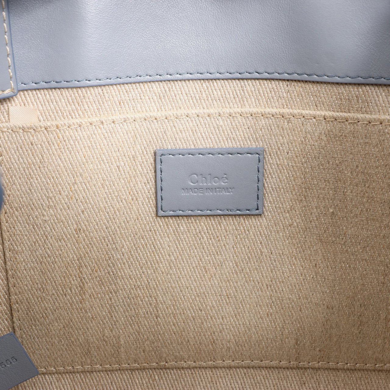 Chloé Chloé Woody Small Leather 2Way Handbag in Blue Blauw