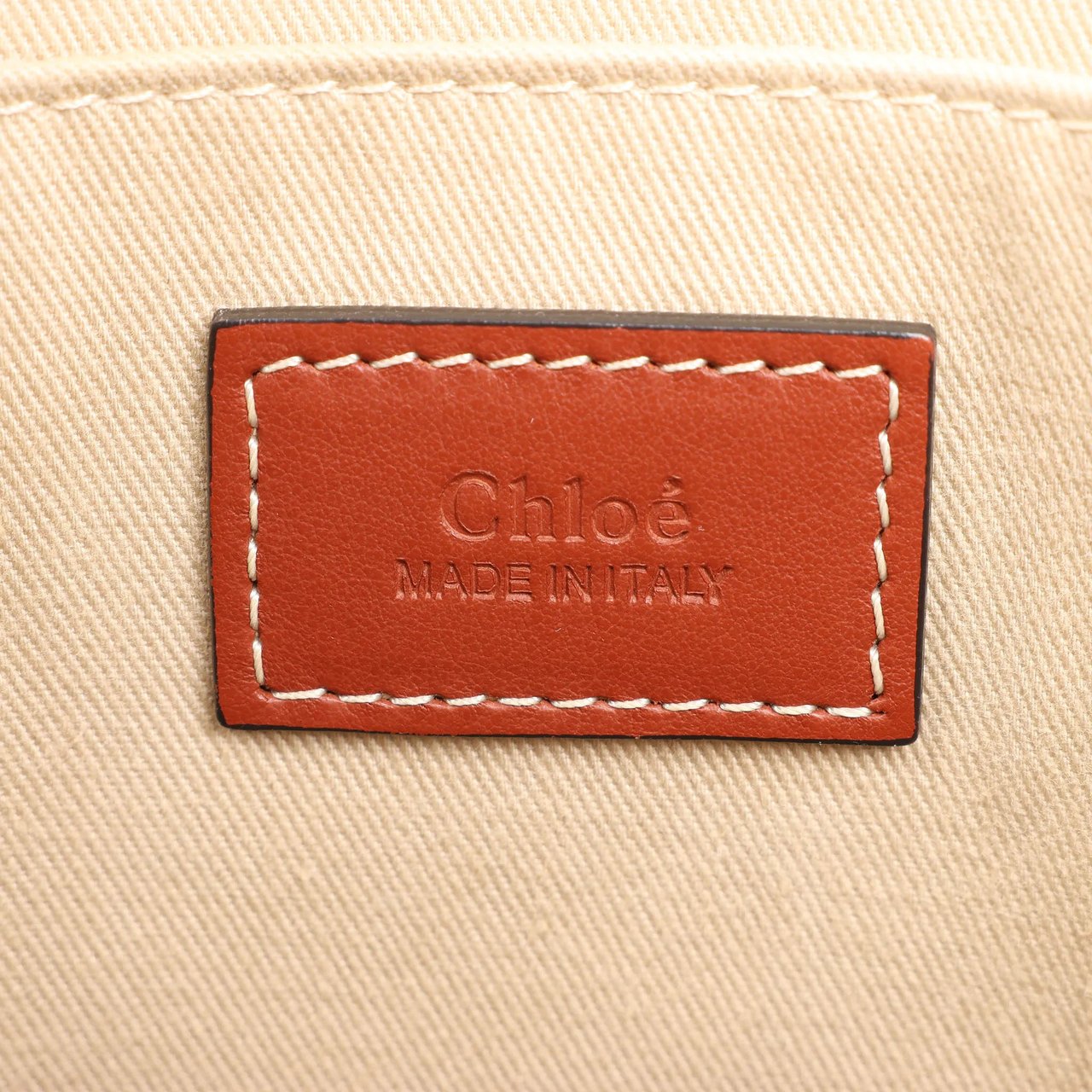 Chloé CHLOE Woody Large Canvas & Leather Tote Shoulder bag in Beige x Brown Beige