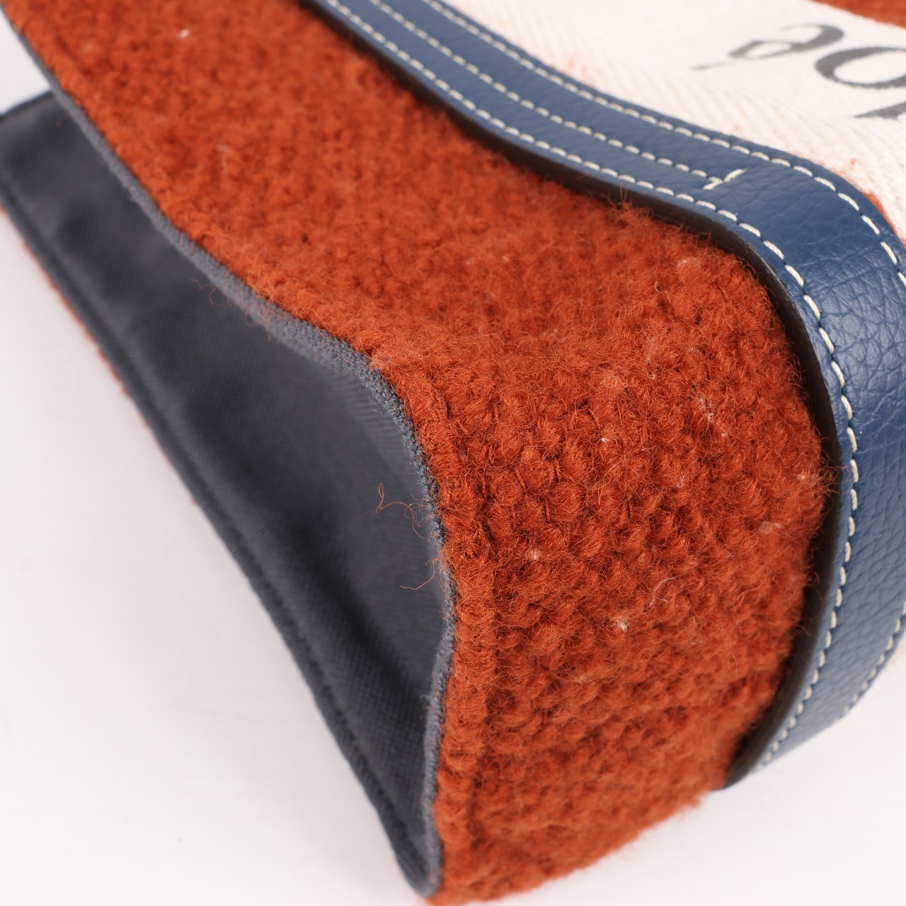 Chloé Chloé Woody Small Wool & Leather 2Way Crossbody Bag in Brown Divers