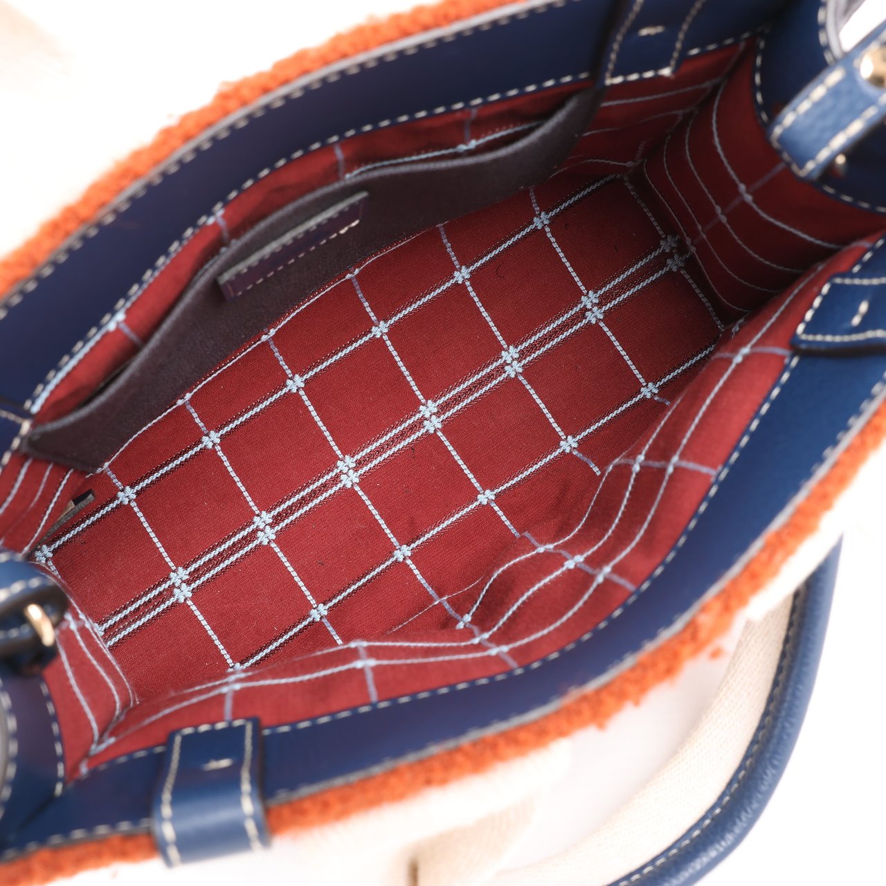 Chloé Chloé Woody Small Wool & Leather 2Way Crossbody Bag in Brown Divers