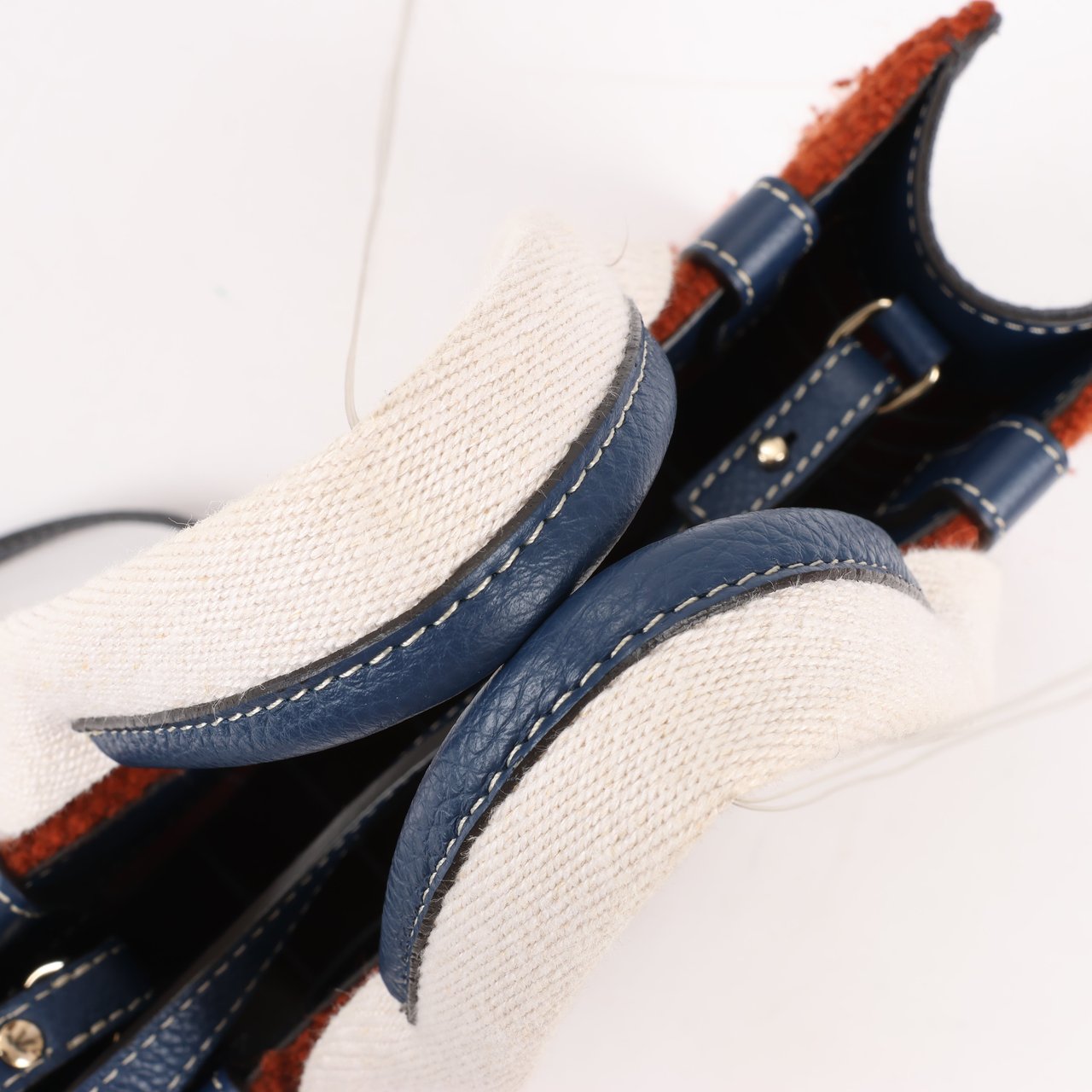 Chloé Chloé Woody Small Wool & Leather 2Way Crossbody Bag in Brown Divers