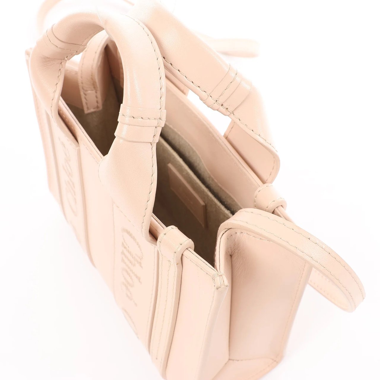 Chloé Chloé Woody Mini Leather 2Way Handbag in Pink Roze