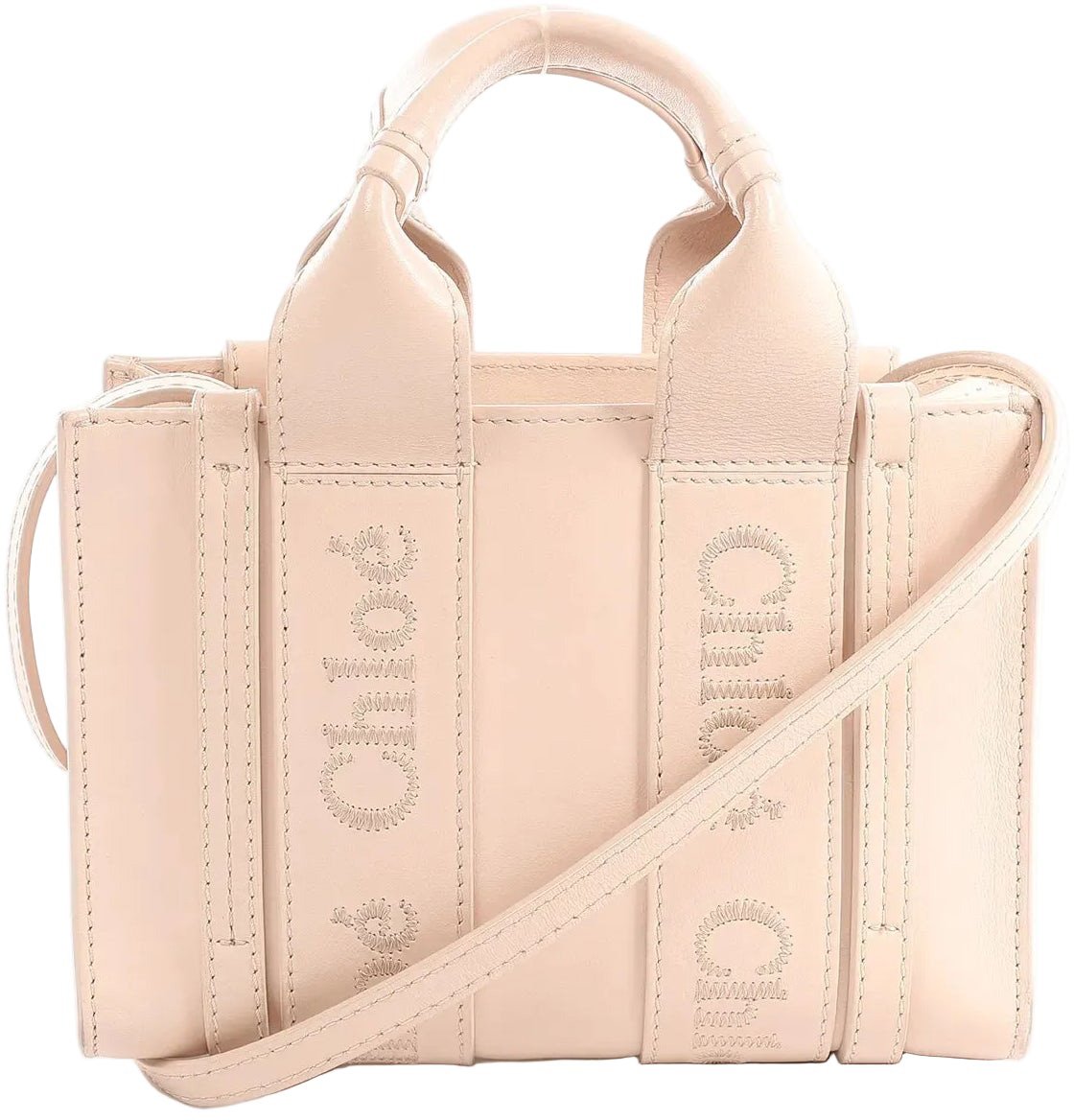 Chloé Chloé Woody Mini Leather 2Way Handbag in Pink Roze