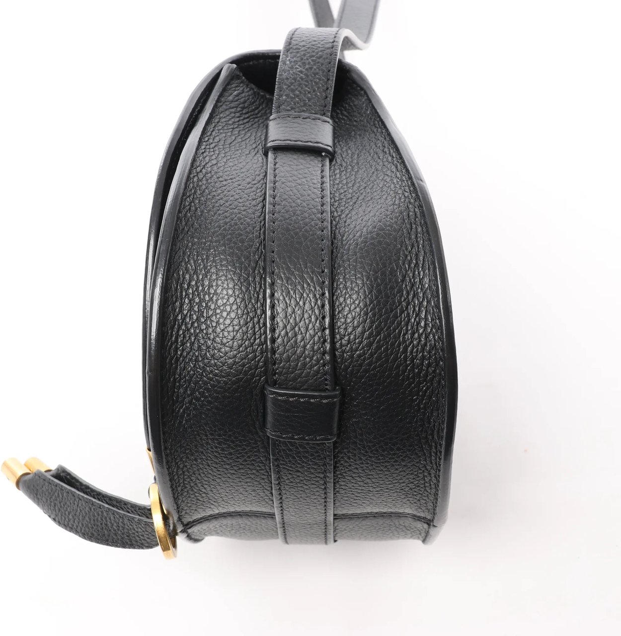 Chloé Chloe Marcie Mini Leather Crossbody Bag in Black Zwart