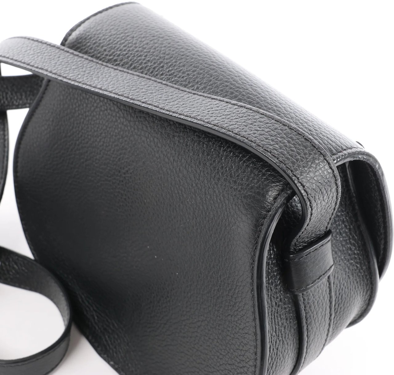 Chloé Chloe Marcie Mini Leather Crossbody Bag in Black Zwart