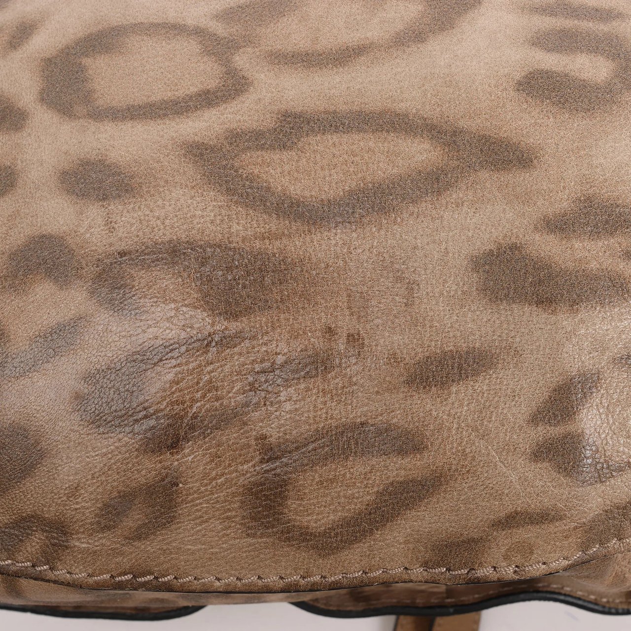 Chloé Chloe Marcie Medium Leather Leopard Pattern Handbag in Brown, Limited Edition Bruin