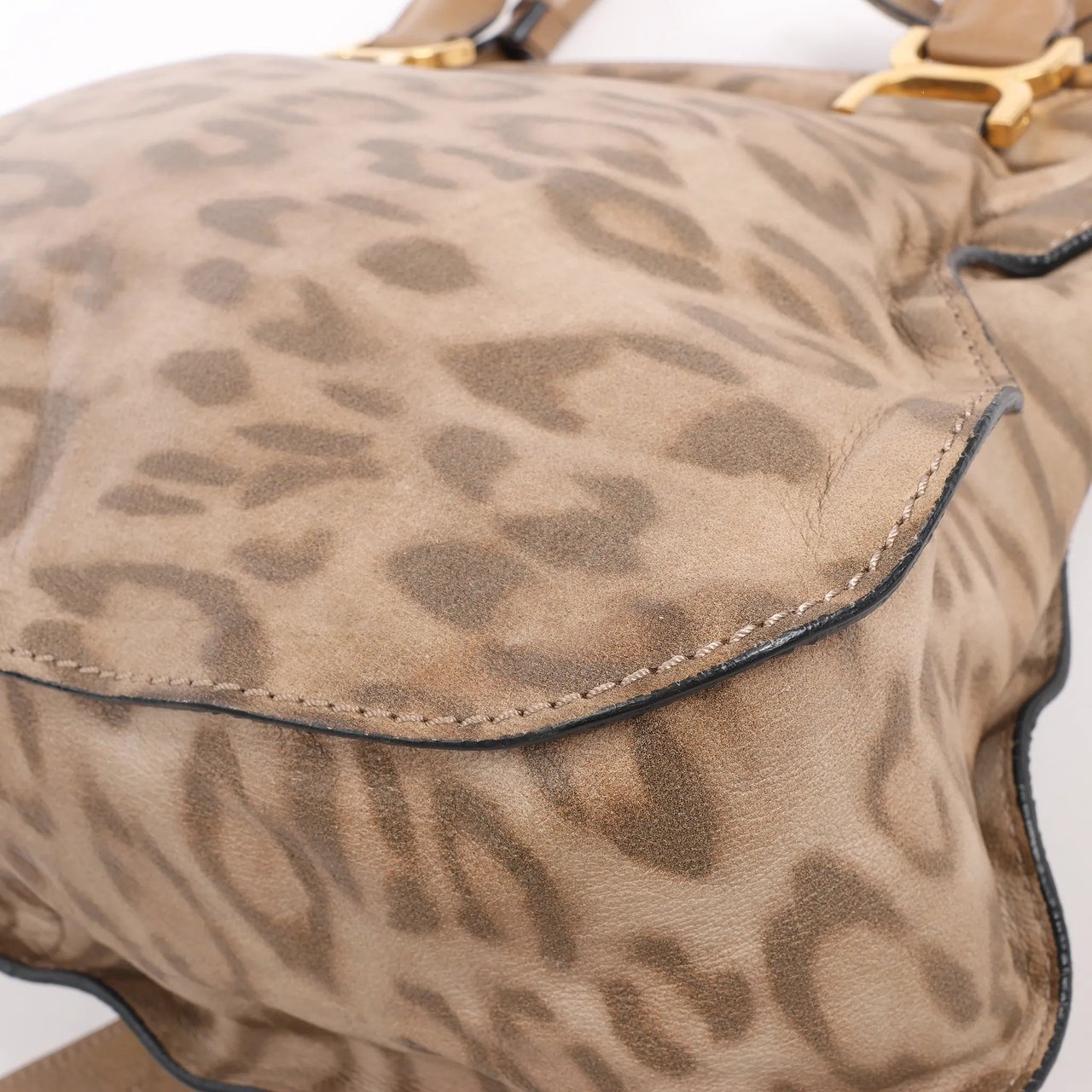 Chloé Chloe Marcie Medium Leather Leopard Pattern Handbag in Brown, Limited Edition Bruin