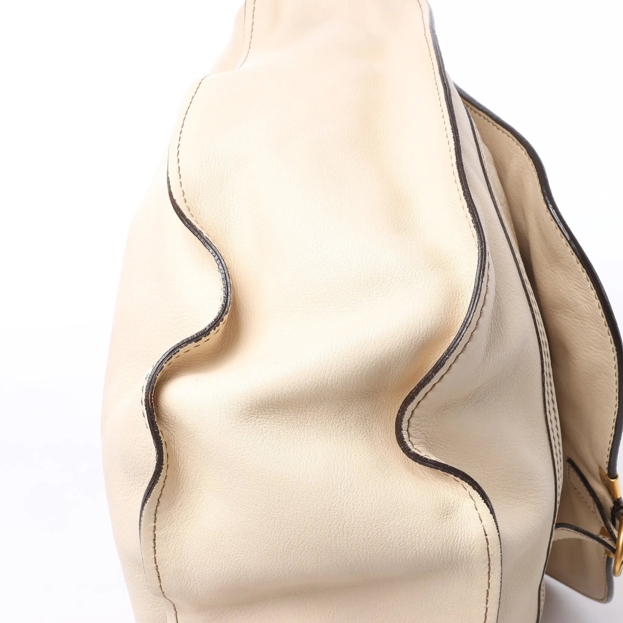 Chloé Chloe Marcie Leather Hobo Handbag in Beige Beige