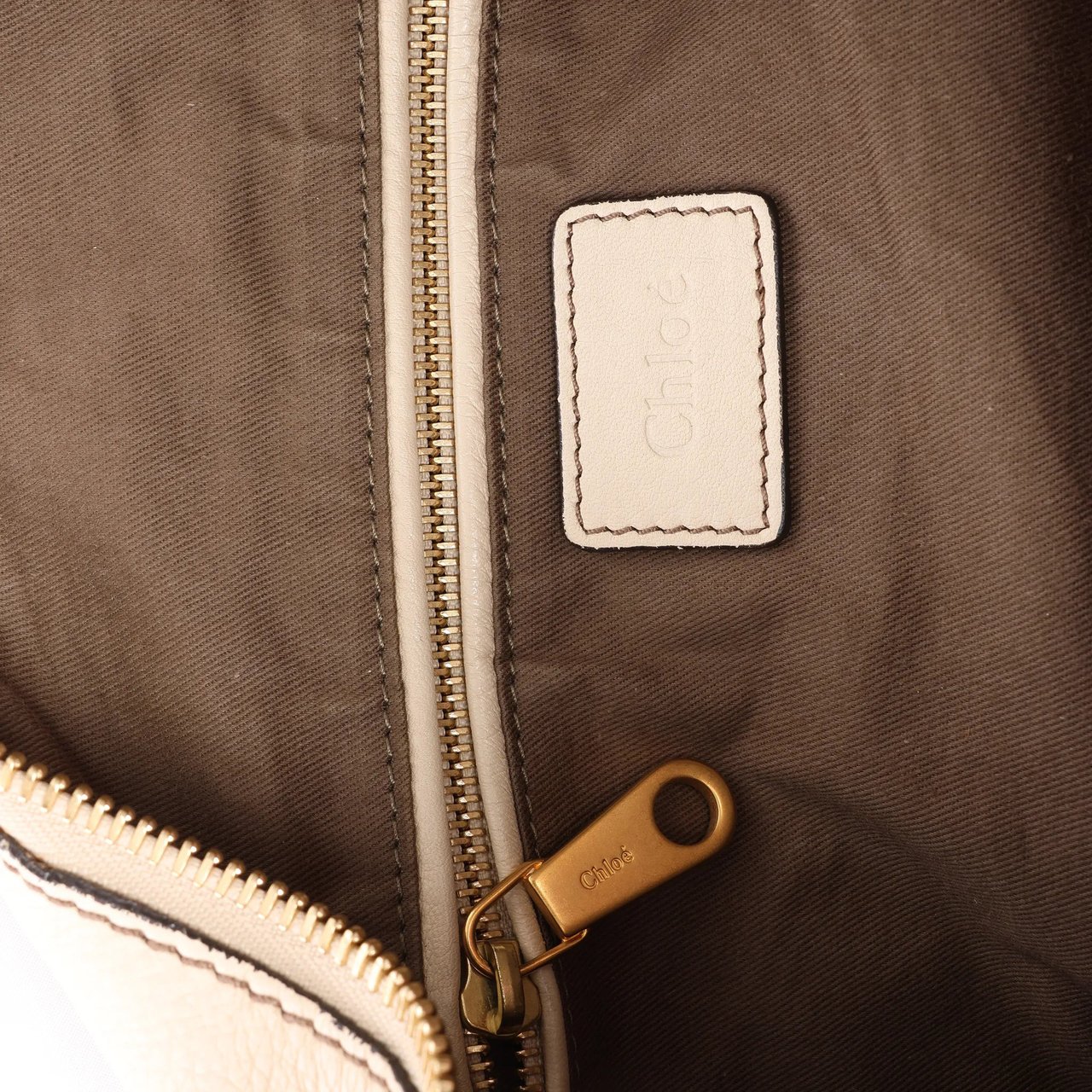 Chloé Chloe Marcie Leather Hobo Handbag in Beige Beige