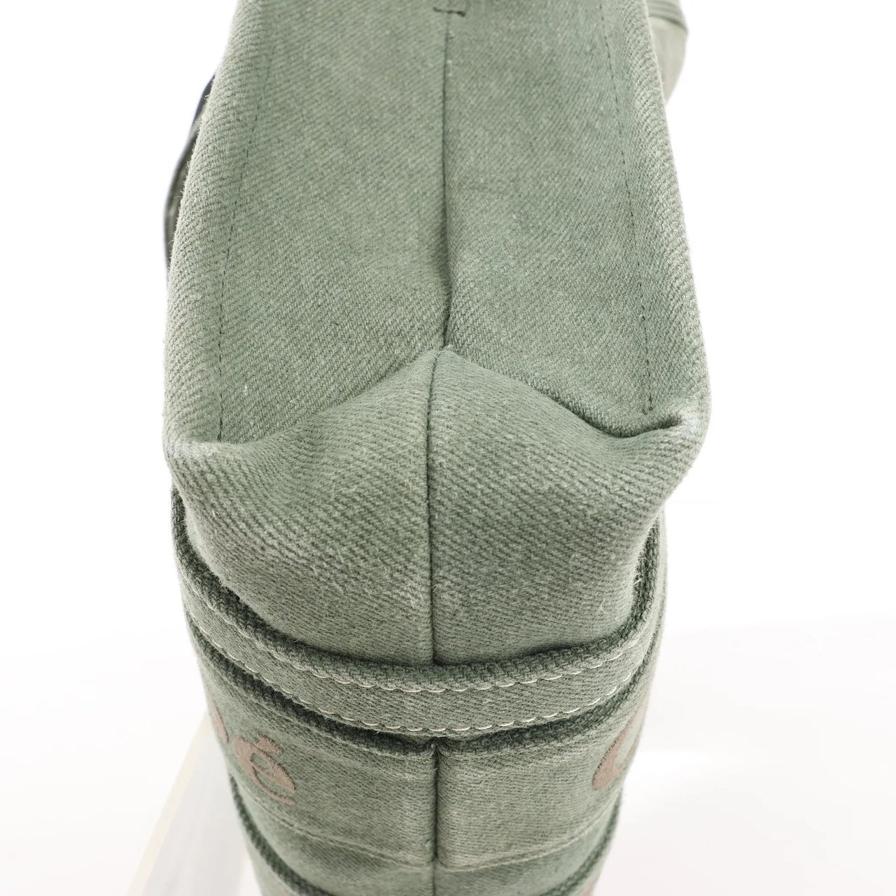 Chloé Chloé Woody Small Canvas 2Way Handbag in Green Groen