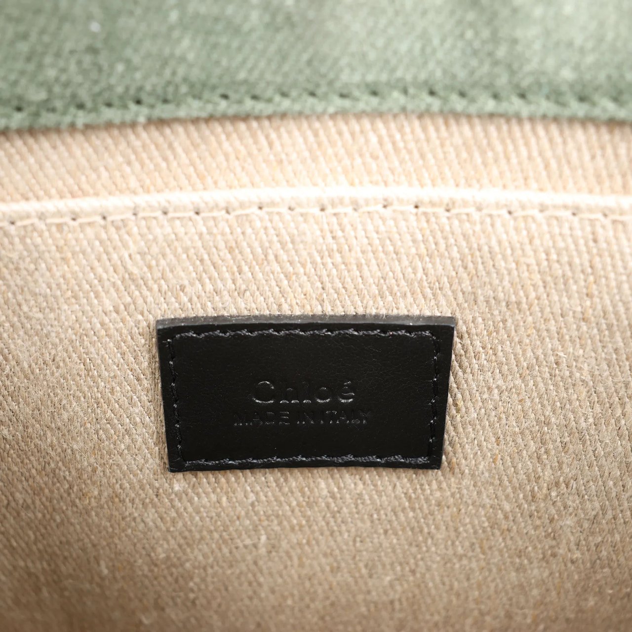 Chloé Chloé Woody Small Canvas 2Way Handbag in Green Groen