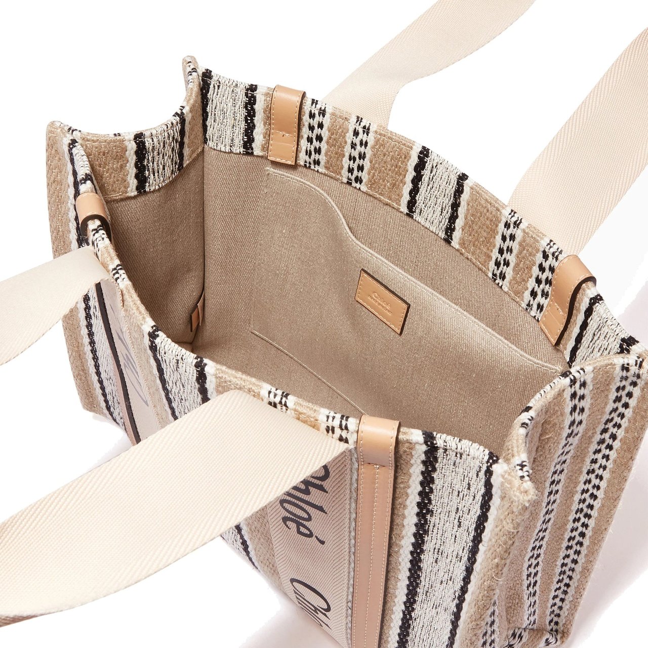 Chloé Chloé Woody Medium Tote Bag Beige