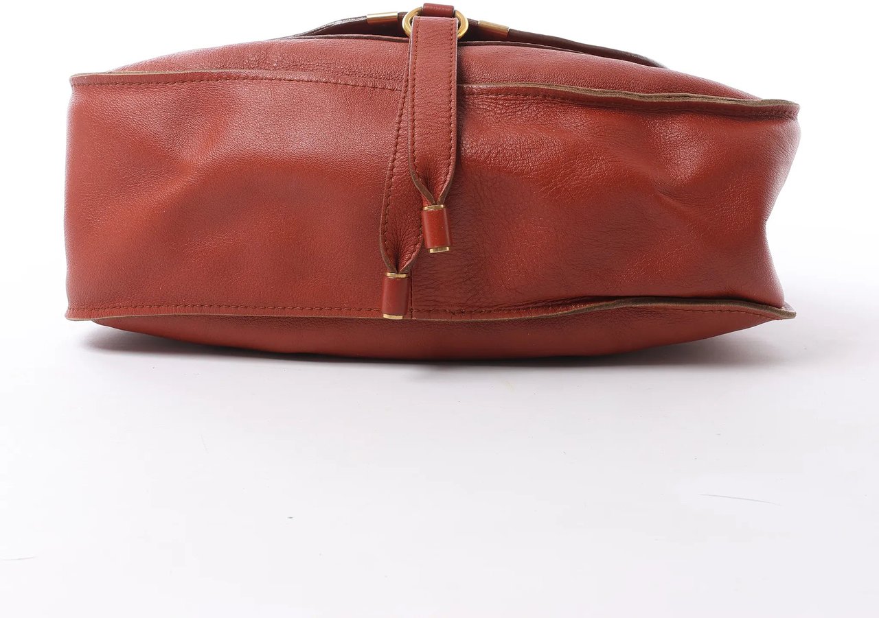 Chloé Chloe Marcie Medium Leather Shoulder Bag in Brown Bruin
