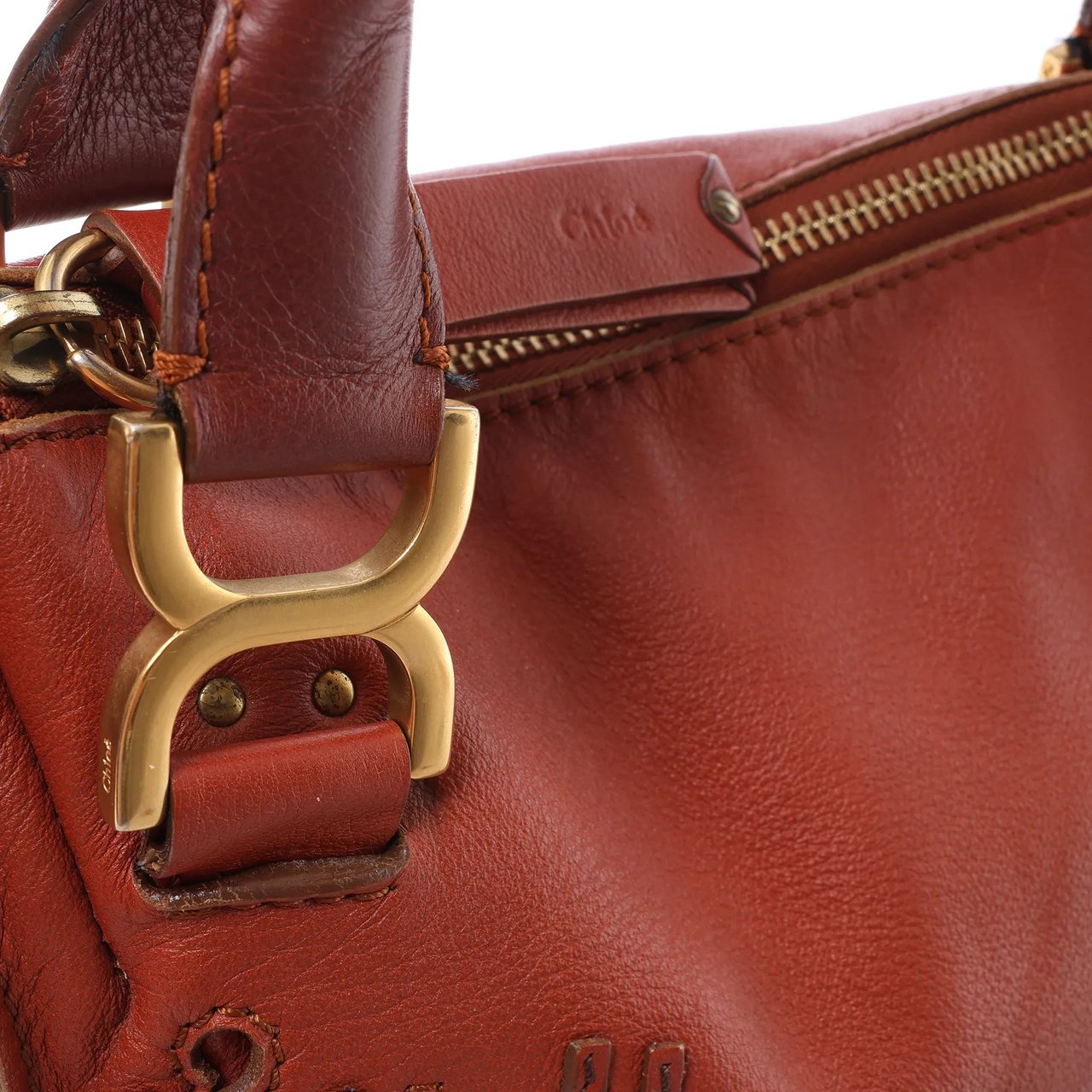 Chloé Chloe Marcie Medium Leather Shoulder Bag in Brown Bruin