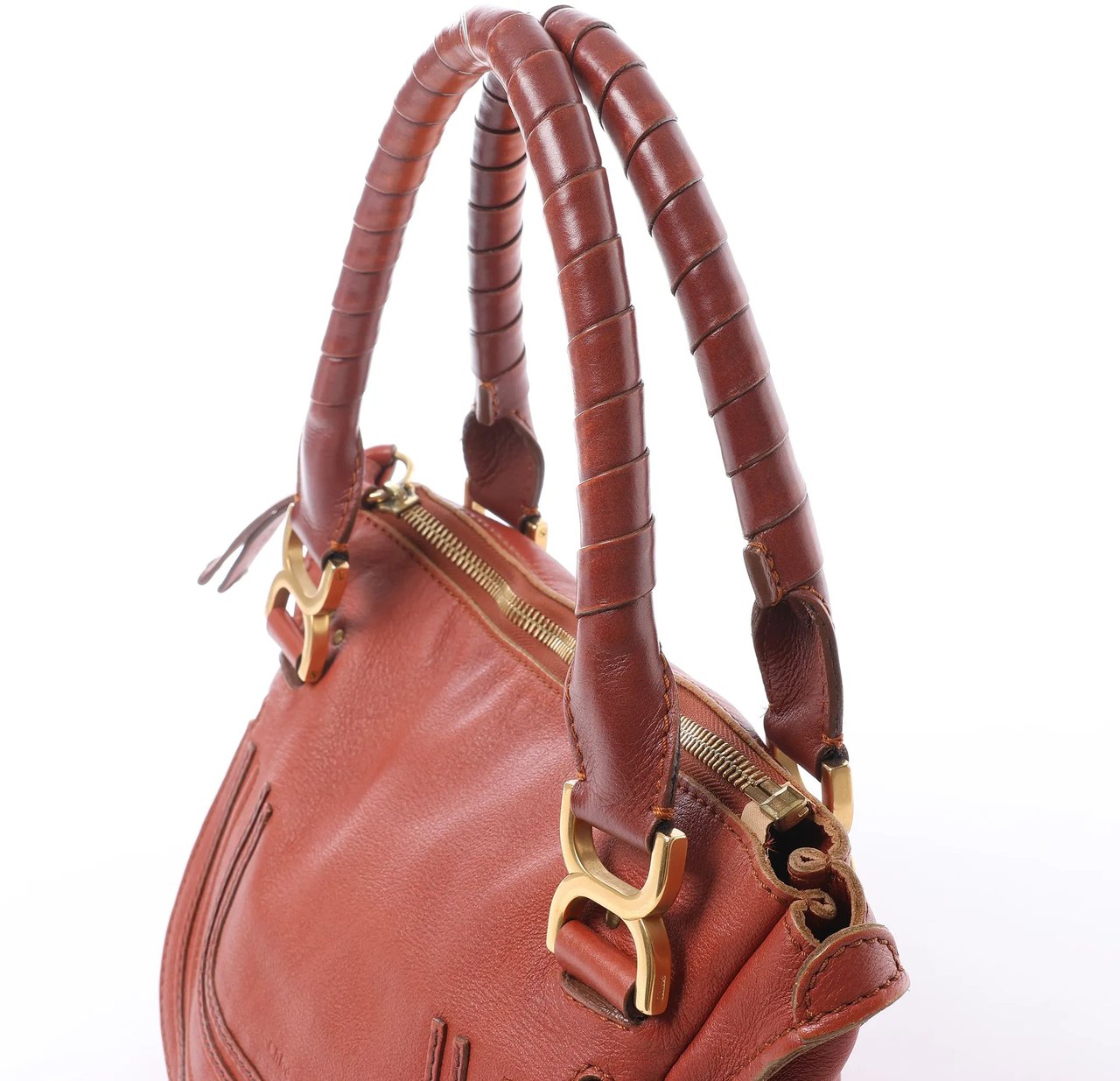Chloé Chloe Marcie Medium Leather Shoulder Bag in Brown Bruin