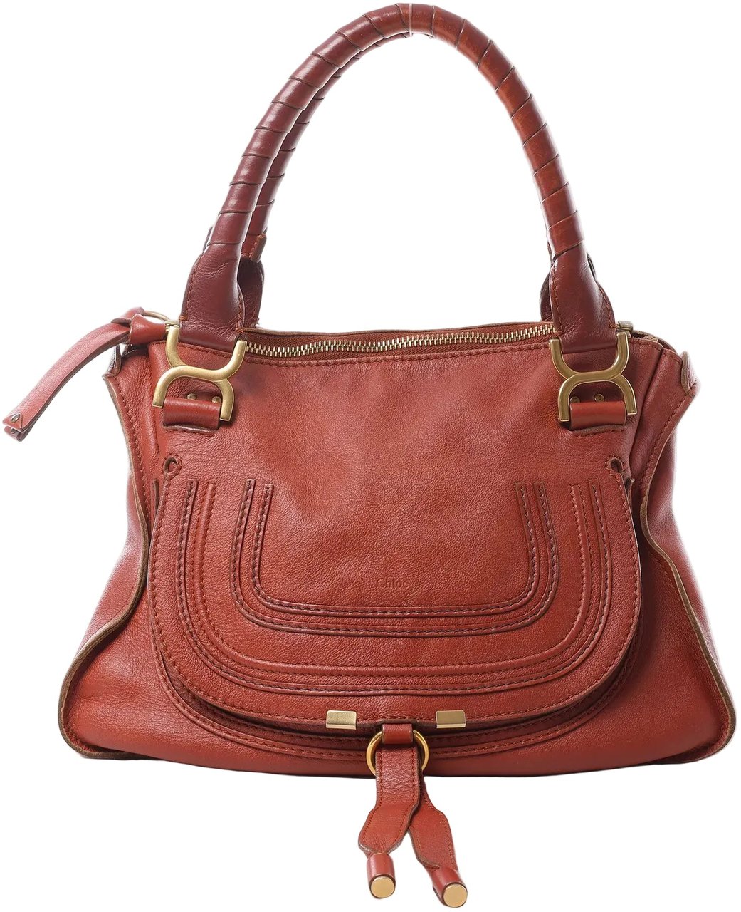 Chloé Chloe Marcie Medium Leather Shoulder Bag in Brown Bruin
