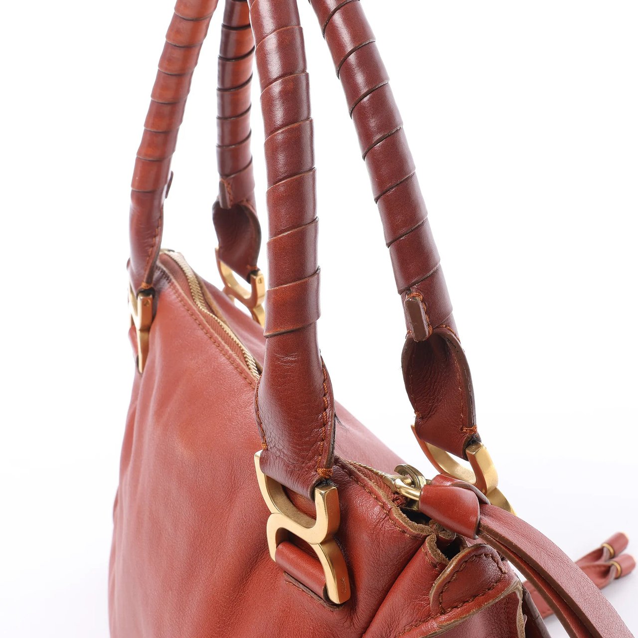 Chloé Chloe Marcie Medium Leather Shoulder Bag in Brown Bruin