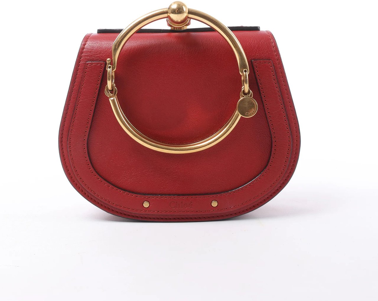 Chloé CHLOE Nile Leather Small 2Way Shoulder Bag in Red Divers