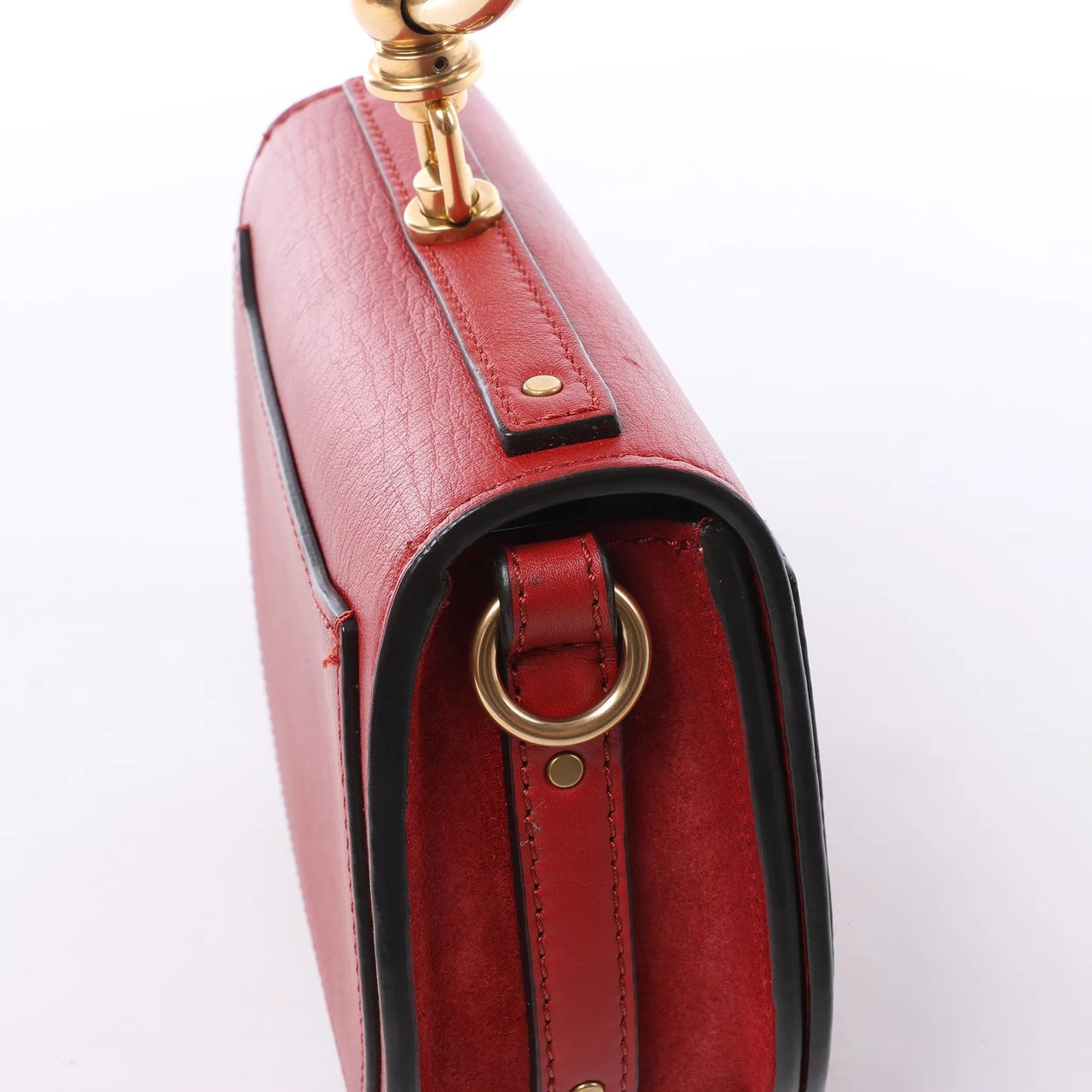 Chloé CHLOE Nile Leather Small 2Way Shoulder Bag in Red Divers