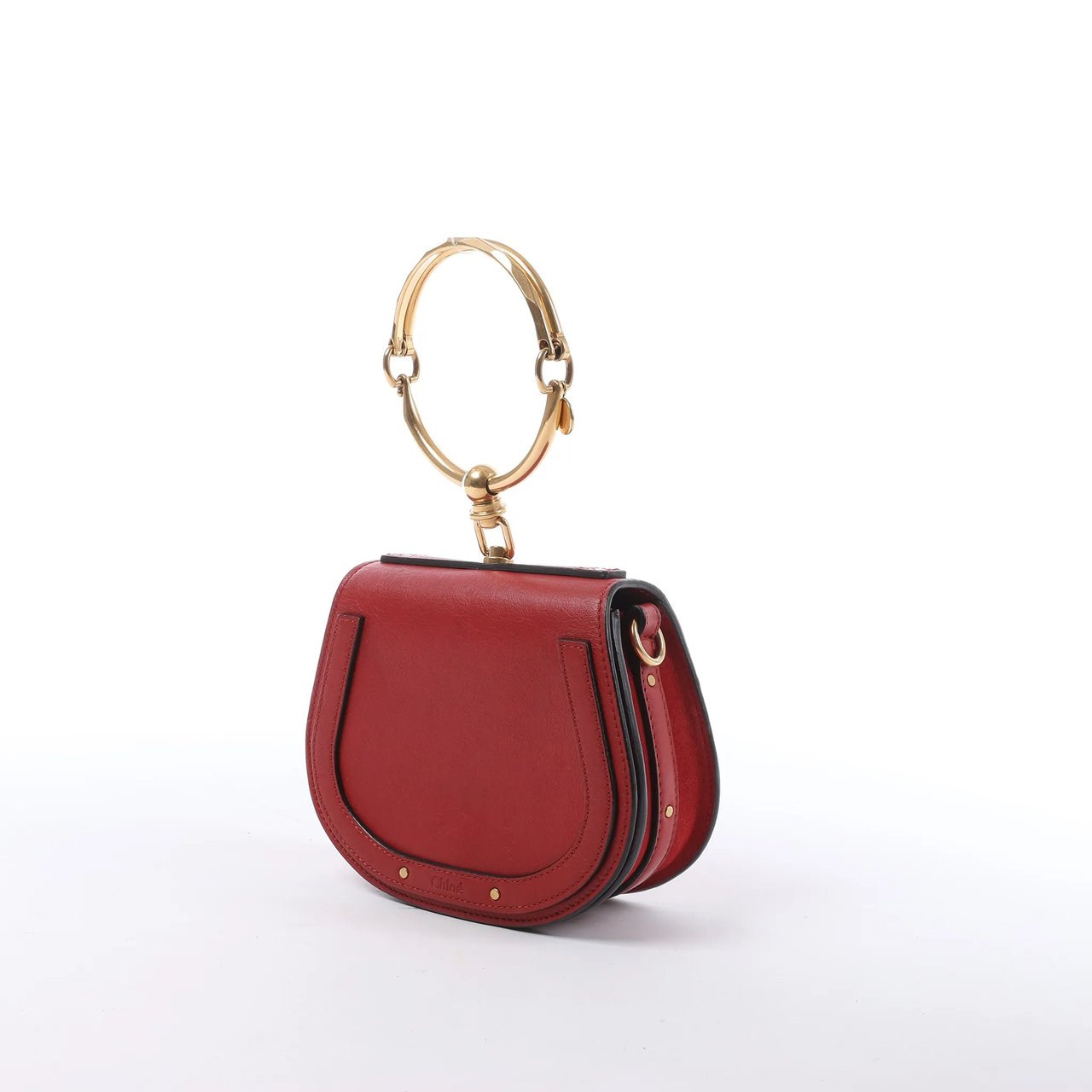 Chloé CHLOE Nile Leather Small 2Way Shoulder Bag in Red Divers