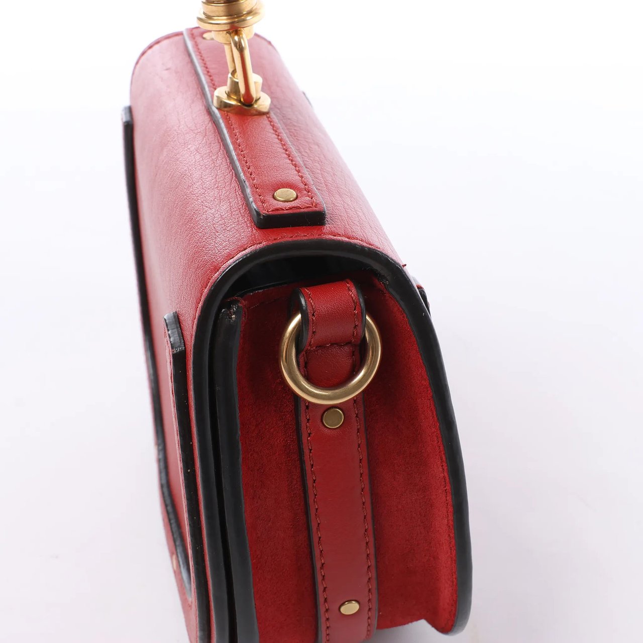 Chloé CHLOE Nile Leather Small 2Way Shoulder Bag in Red Divers