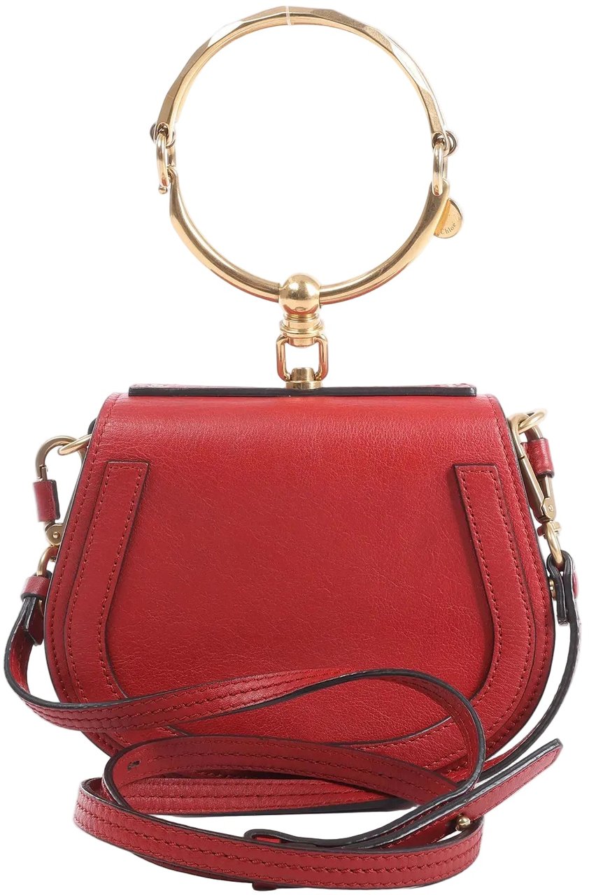 Chloé CHLOE Nile Leather Small 2Way Shoulder Bag in Red Divers
