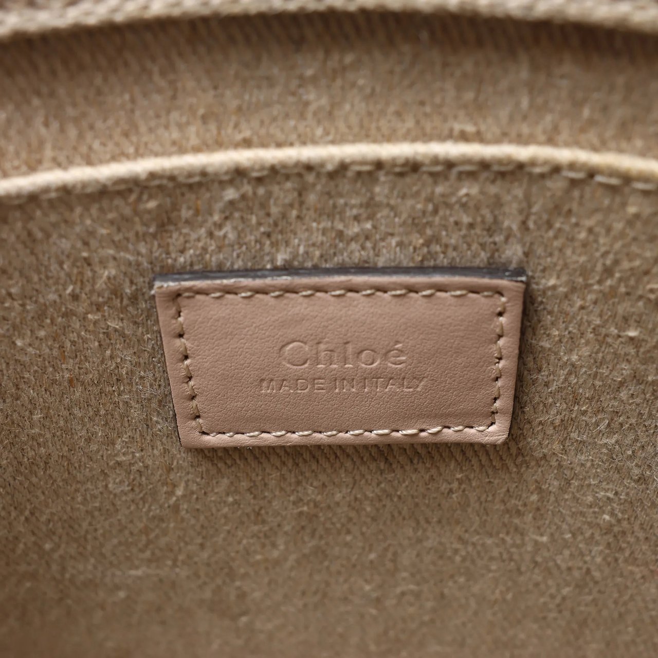 Chloé Woody Small Canvas & Leather 2Way Handbag in Beige x Pink Beige