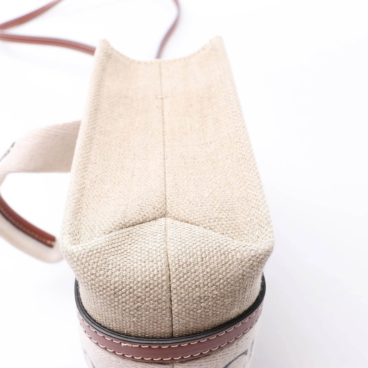 Chloé Woody Mini Canvas & Leather 2Way Handbag in Beige x Brown Divers