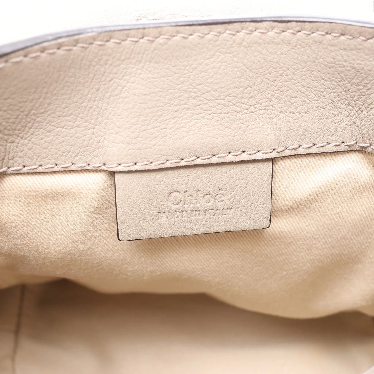 Chloé Chloe Faye Leather x Suede Backpack in Beige Beige