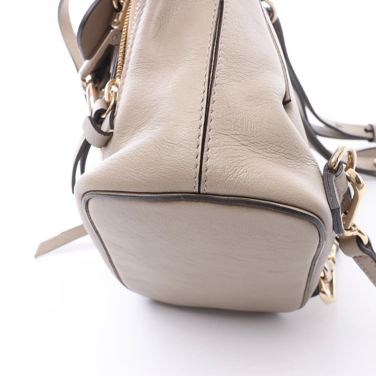 Chloé Chloe Faye Leather x Suede Backpack in Beige Beige