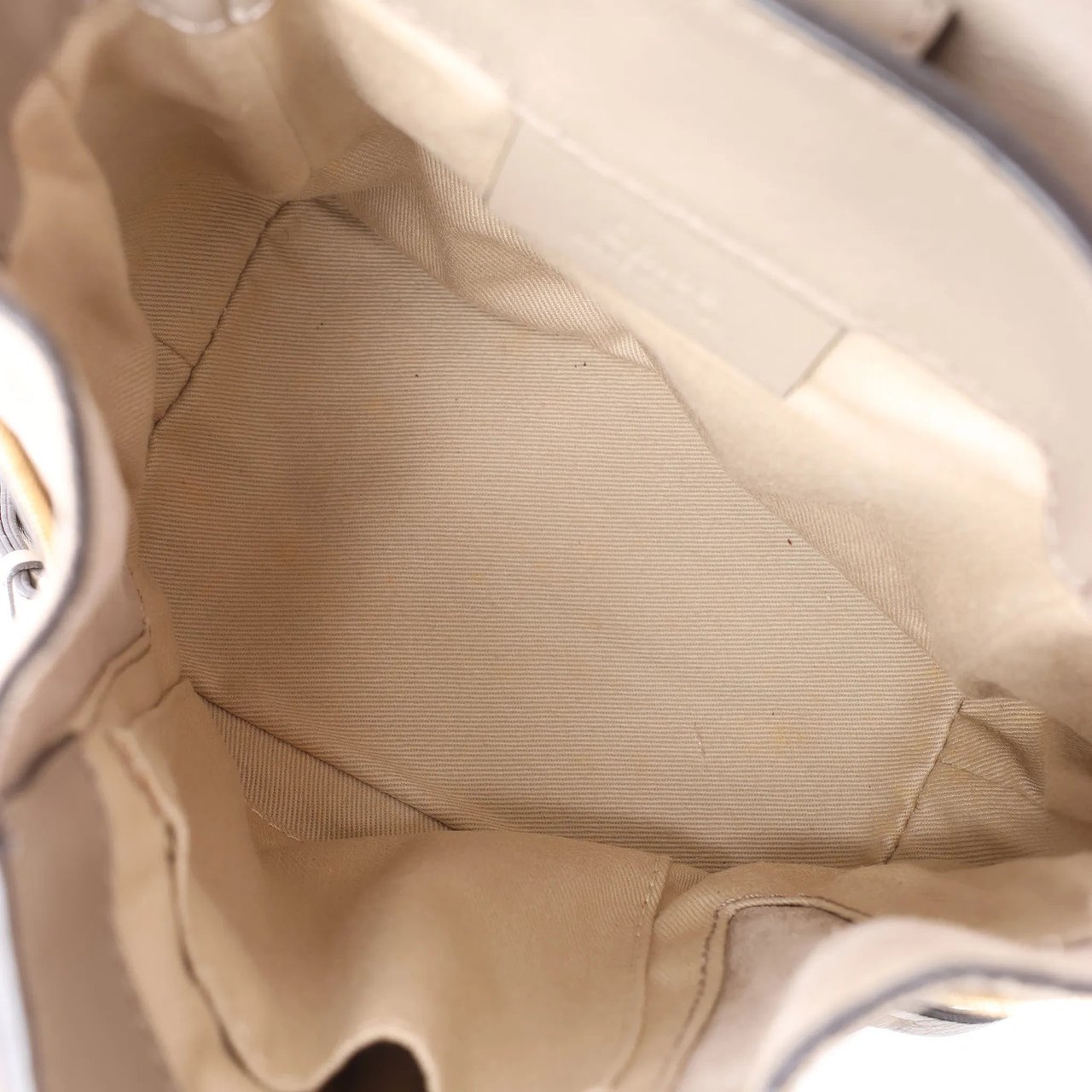 Chloé Chloe Faye Leather x Suede Backpack in Beige Beige