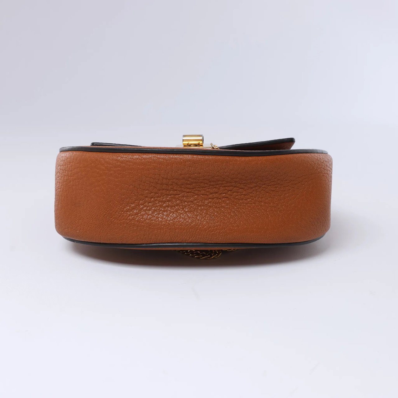 Chloé Chloe Drew Leather Chain Crossbody Bag in Brown Bruin