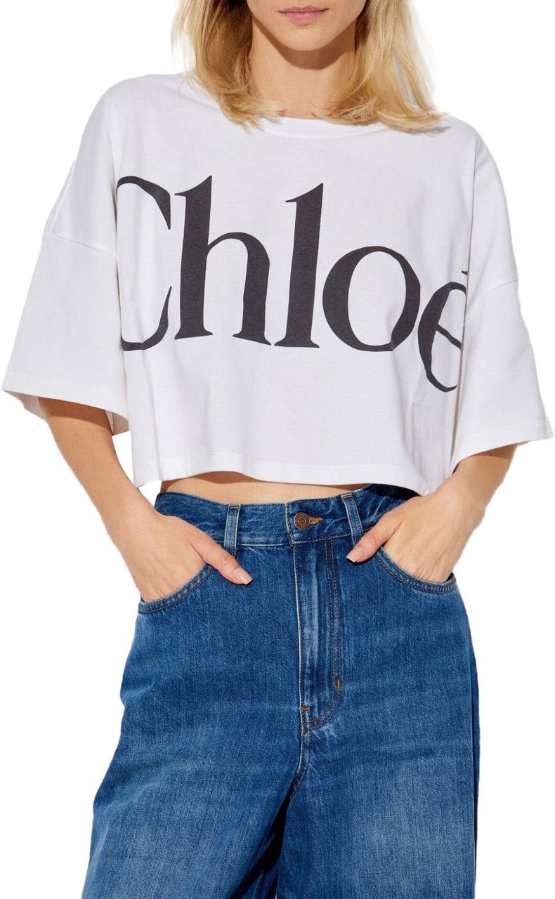Chloé T-Shirts And Polos Bianco Wit