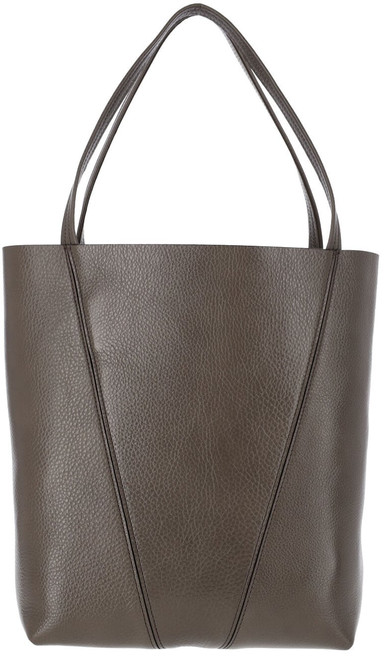 Chloé Grey Spin Textured Leather Tote Grijs