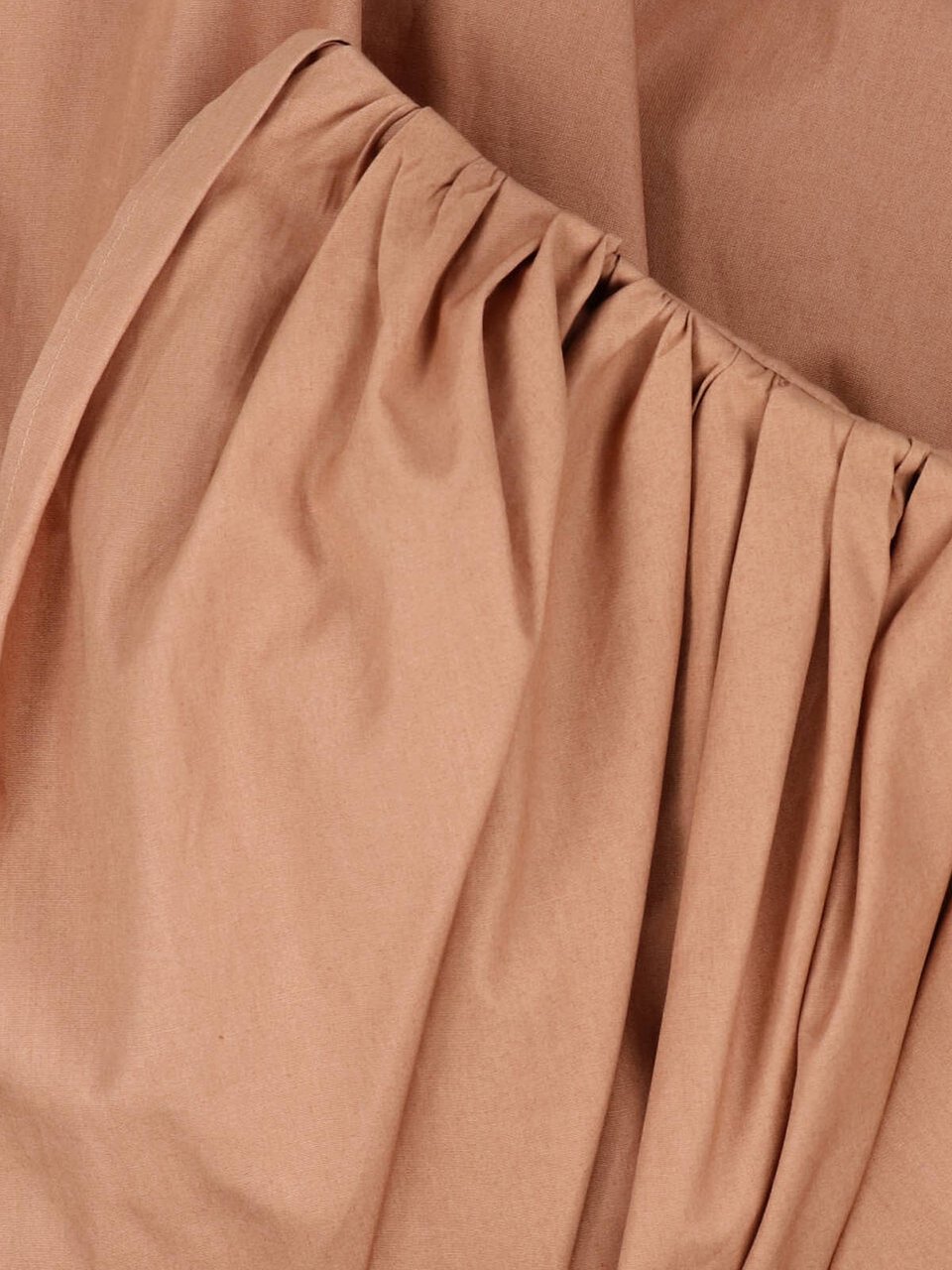 Chloé Pink Draped Midi Popeline Skirt Neutraal