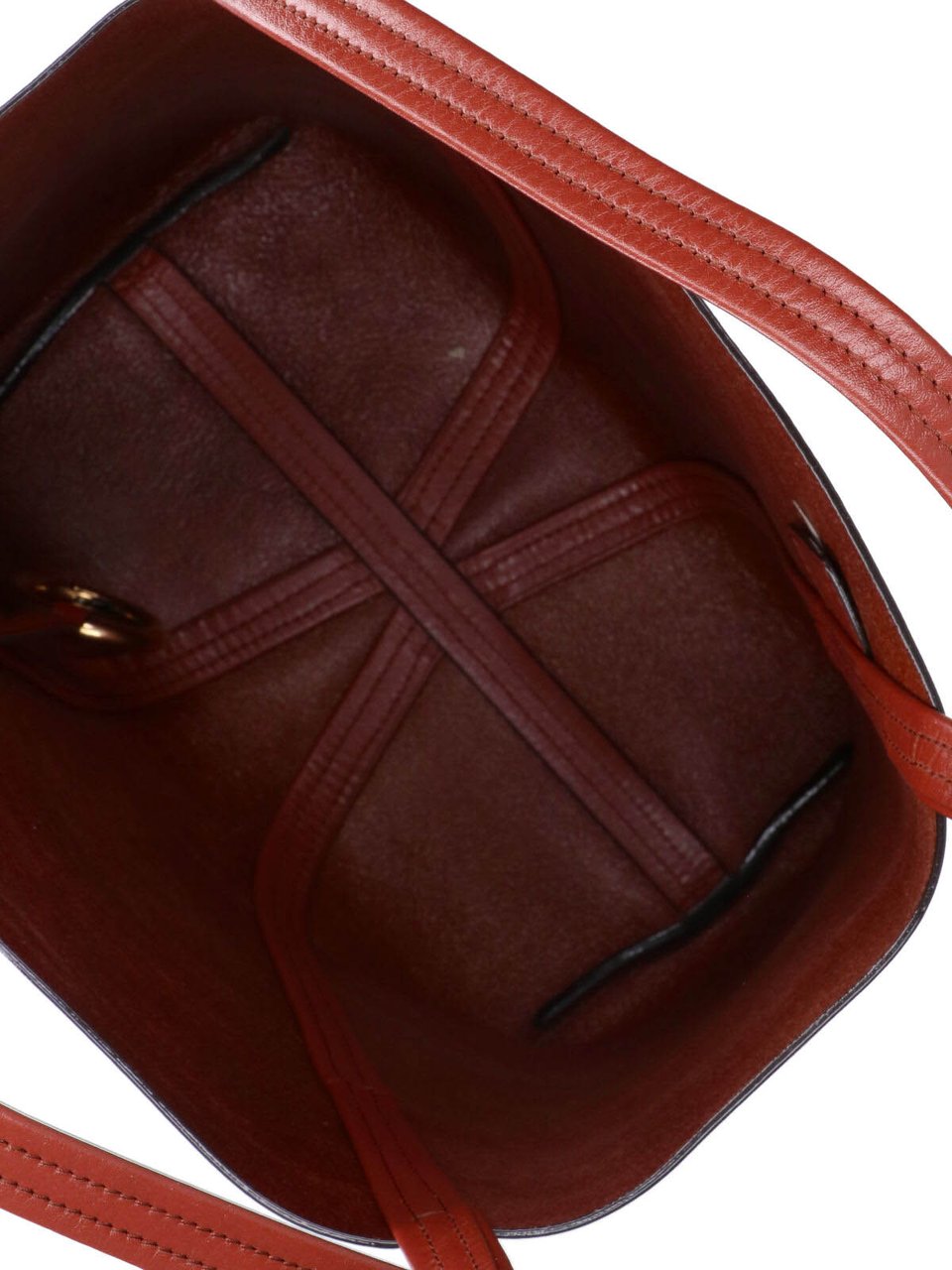 Chloé Structured Pebbled Leather Tote Bag Bruin