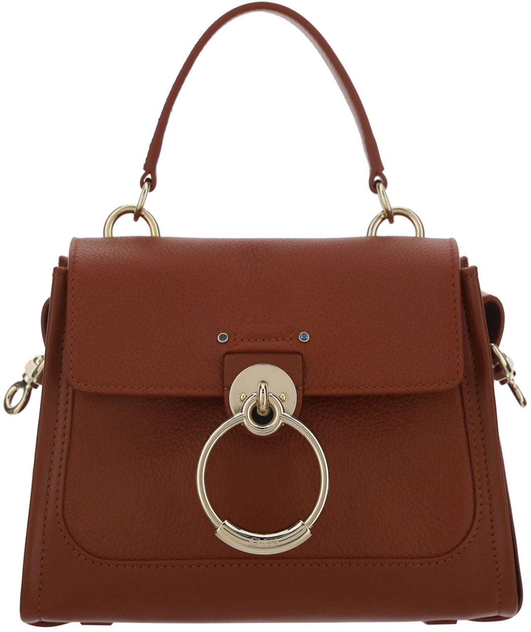 Chloé Chloé Brown Calf Leather Tess Handbag Bruin