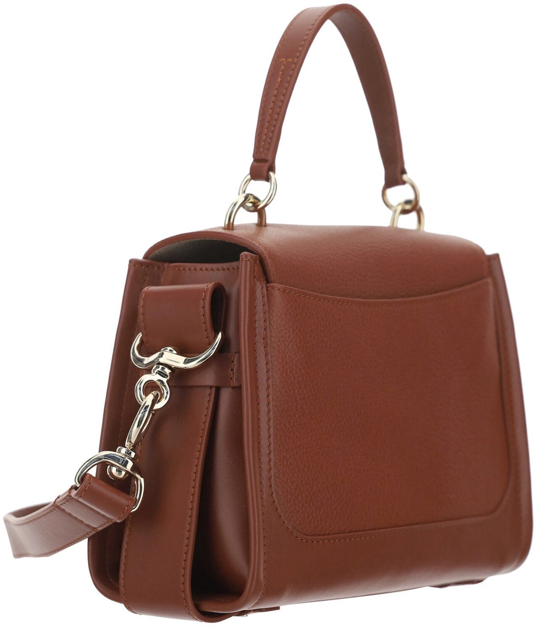 Chloé Chloé Brown Calf Leather Tess Handbag Bruin