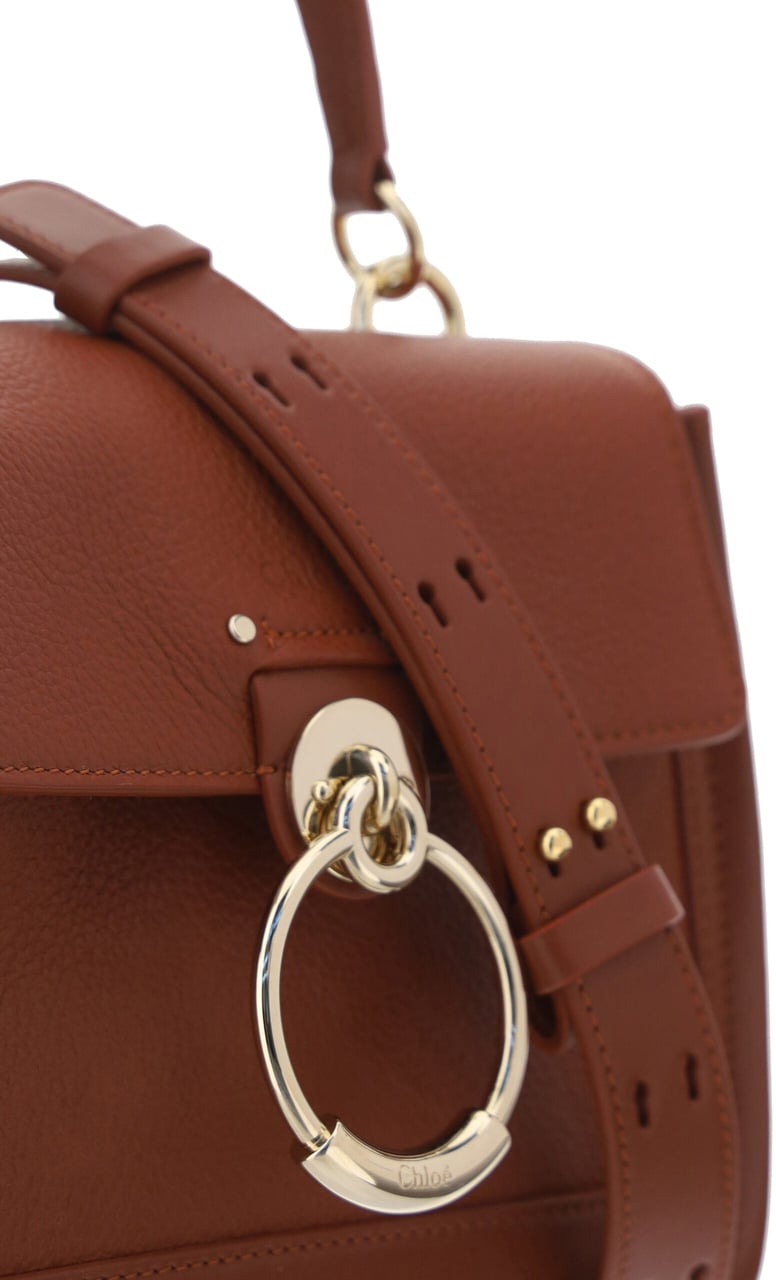 Chloé Chloé Brown Calf Leather Tess Handbag Bruin