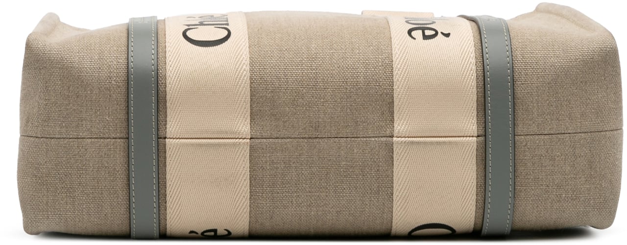 Chloé Medium Canvas Woody Tote Bruin