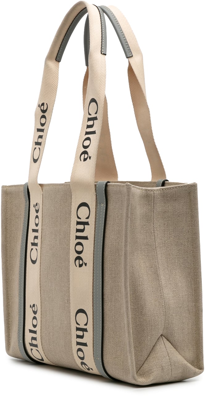 Chloé Medium Canvas Woody Tote Bruin