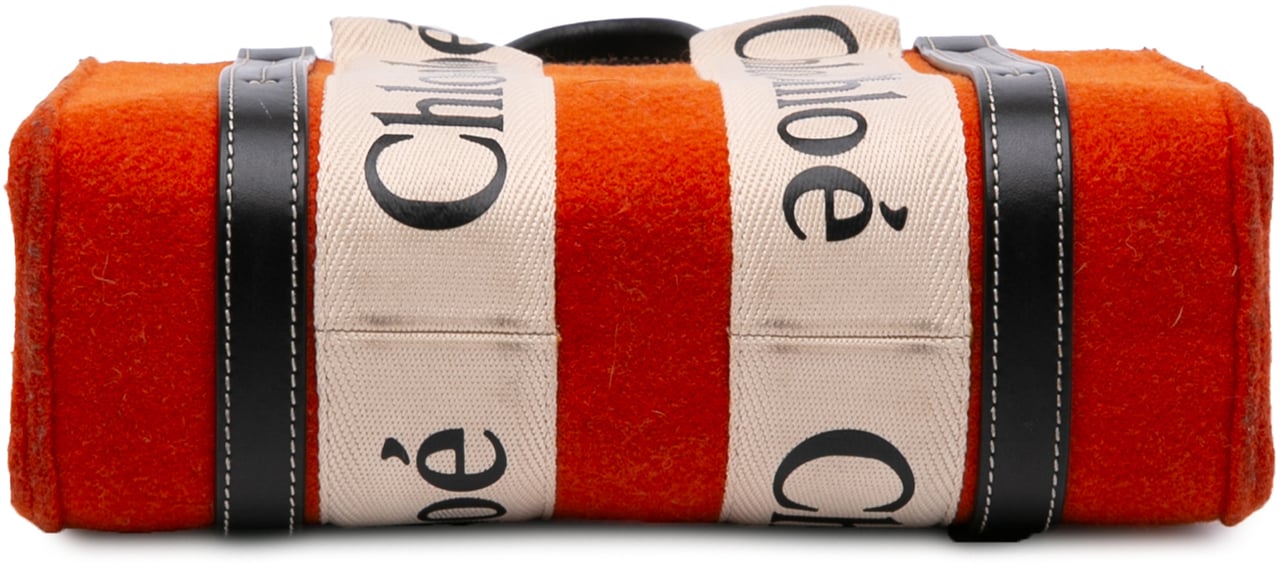 Chloé Small Wool Woody Satchel Rood
