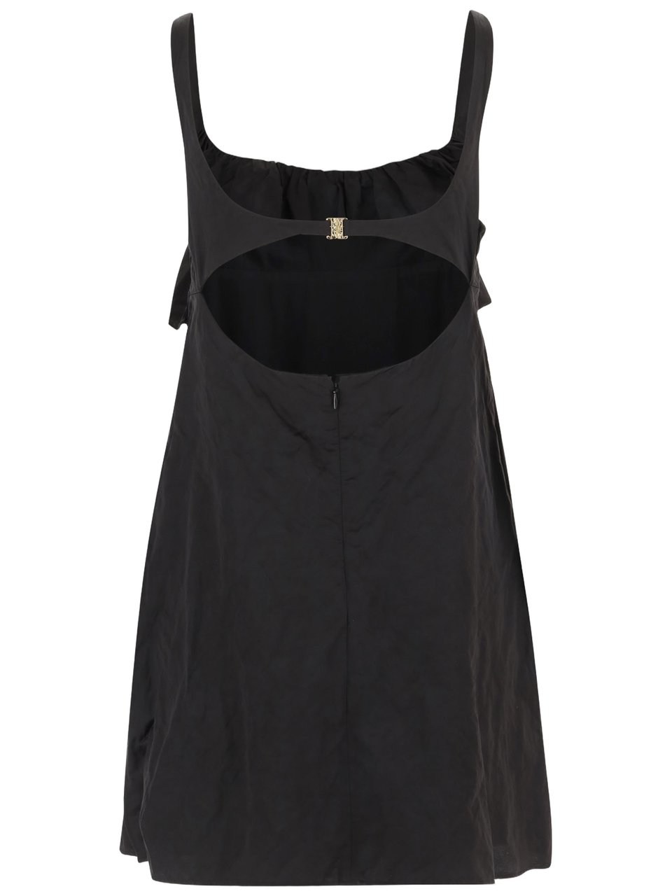 Chloé Mini Dress In Technical Satin Zwart