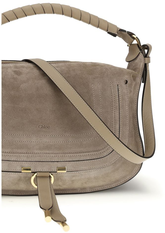 Chloé Chloé Beige Calf Leather Bos Taurus Shoulder Bag Beige