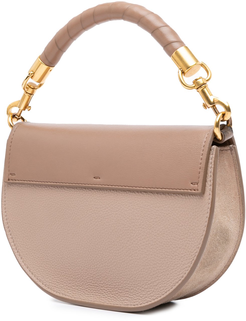 Chloé Grained Calfskin Marcie Chain Flap Bruin